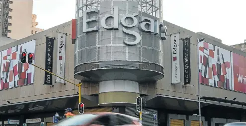  ?? Picture: Simphiwe Nkwali ?? An Edgars store. Other retail brands in the Edcon stable include Boardmans, Jet and CNA.