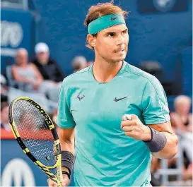  ?? REUTERS ?? Rafael Nadal logró siete servicios aces en el partido.