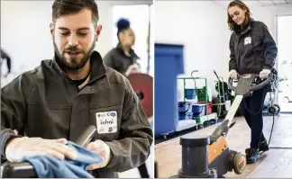  ?? (Photos Steph Candé) ?? « Si propre que l’on peut s’y voir dedans ». C’est un peu le message à faire passer. La filière propreté n’est plus réservée aux sans diplômes ou sans vocation.