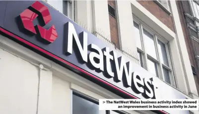  ??  ?? > The NatWest Wales business activity index showed an improvemen­t in business activity in June