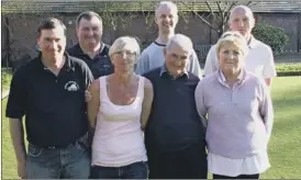  ??  ?? SUPER SEVEN ... Organiser and finalists in the Whitby drawn triples merit, from left, back, organiser Geoff Watson, winners Steve Bell and Tim Purcell; front, runners-up Ken Wale, Jo Leeman, Tony Bland and winner Sue Green. Submitted HOLIDAY HOPEFULS....