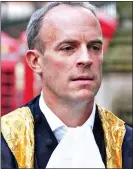  ?? ?? LORDING IT: Mr Raab at his swearing in ceremony as Lord Chancellor