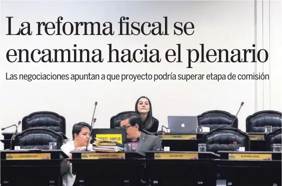  ?? RAFAEL PACHECO EF ?? Una vez en plenario, el proyecto de reforma fiscal necesita el apoyo de una mayoría absoluta de los diputados para que se convierta en ley.