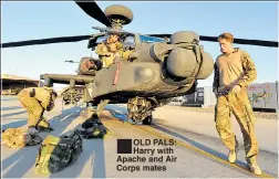 ??  ?? ■
OLD PALS: Harry with Apache and Air Corps mates