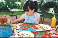  ?? PROVIDED TO CHINA DAILY ?? A girl practices painting at the COFCO Farm.