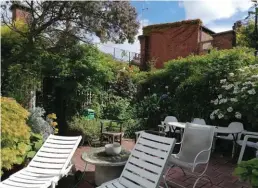  ??  ?? Professor Jane Somerville’s roof garden in London which made lockdown so much more pleasant