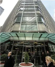  ?? /Reuters ?? American as pie: A JPMorgan Chase building in New York. The bank only launched its first consumer foray beyond US borders in 2021 with a digital branch in the UK.