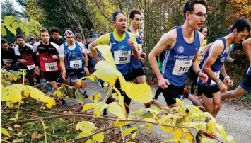  ?? Foto:Krieger ?? Kurze Hosen und Lauf-T-Shirts anstatt Mützen und Handschuhe prägten das Bild beim Start zur Winterlauf-Serie. 1. Johannes Hillebrand (LG München) 29:11 Minuten, 2. Simon Ginder (LC Buchendorf) 30:05, 3. Felix Luckner (LG Reischenau) 30:33.