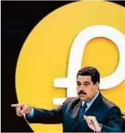  ?? AFP ?? Nicolas Maduro lanzó el petro al mercado pasado el 27 de agosto/