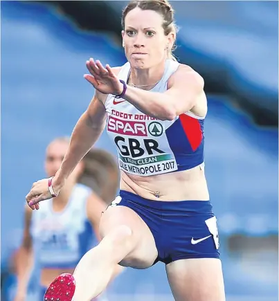  ?? Getty Images. Picture: ?? Eilidh Doyle: brushed aside talk of retirement and savouring every chance to continue competing at the highest level.