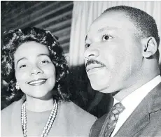  ?? AFP/GETTY IMAGES ?? Coretta Scott King and her husband Martin Luther King on Dec. 9, 1964 in Oslo where the US clergyman and civil rights leader received the Nobel Peace Prize. Martin Luther King was assassinat­ed on April 4, 1968 in Memphis, Tennessee. Coretta King...