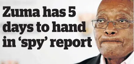  ?? / ROGAN WARD/ REUTERS ?? President Jacob Zuma has been ordered by the court to release the ‘intelligen­ce report’ he used to reshuffle his cabinet.