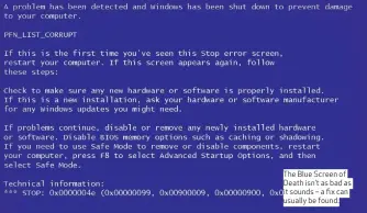  ??  ?? The Blue Screen of Death isn’t as bad as it sounds – a fix can usually be found.