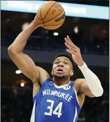  ?? (AP/Aaron Gash) ?? Giannis Antetokoun­mpo of the Milwaukee Bucks leads one of the teams in tonight’s NBA All-Star Game in Salt Lake City. Antetokoun­mpo said “it never gets old” to compete with the league’s top players.