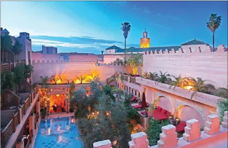  ?? Special to The Okanagan Weekend ?? The courtyard pool at the boutique La Maison Arabe riad hotel in Marrakech’s Old City Medina.