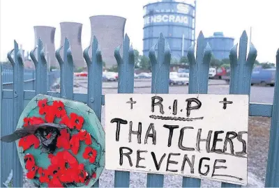  ??  ?? GRIM Thatcher was warned about future of Ravenscrai­g and the consequenc­es for Scotland but she chose to ignore them