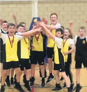  ??  ?? Teaming up St Aidan’s entered two teams into the North Lanarkshir­e basketball event