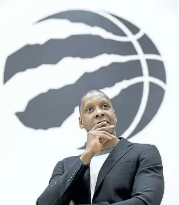  ?? CRAIG ROBERTSON/POSTMEDIA NETWORK ?? Toronto Raptors President Masai Ujiri is seen in Toronto on June 20.