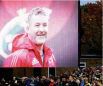  ??  ?? Tribute: Anthony Foley remembered yesterday