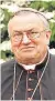  ?? FOTO: IMAGO ?? Karl Kardinal Lehmann (81) war von 1983 bis 2016 Bischof von Mainz.