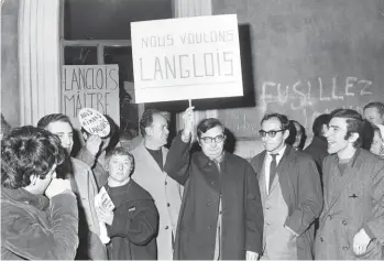  ?? ARCHIVO ?? 1968. Celebridad­es piden que Langlois sea restituido en la Cinemateca: semilla del Mayo Francés.