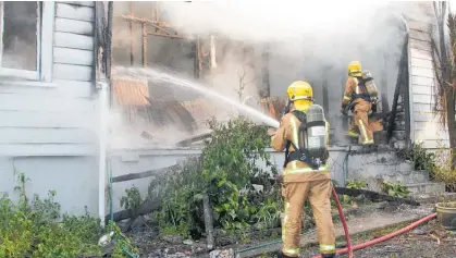  ?? Photo / Peter Jackson ?? House and building fires pose the biggest threat to firefighte­rs in terms of exposure to cancer-causing toxins.