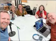  ?? Contribute­d ?? Drew Startup (left), and Mark Watters (right) speak with local nonprofit leaders for a podcast episode.