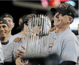  ?? ASSOCIATED PRESS FILE PHOTO ?? MLB commission­er Rob Manfred handed down year-long suspension­s for Astros manager A.J. Hinch and general manager Jeff Luhnow because of a sign-stealing operation. Both were subsequent­ly fired by the team’s owner, Jim Crane.