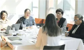  ??  ?? Pacific MPs attend a Commonweal­th Women Parliament­arians mentoring programme aimed at sharing practical strategies with the participan­ts.