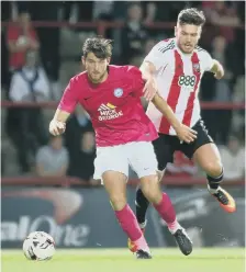  ??  ?? Jack Baldwin on the ball for Posh.