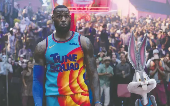  ?? PHOTOS: WARNER BROS. ?? NBA legend Lebron James teams up with Bugs Bunny — among other familiar Tunes — to make a film in which Warner Bros. casts itself as a character. Did we also mention that Warner Bros. made the film? Because, like the film, we can't say it enough.