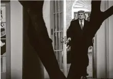  ?? Bill O’Leary / Washington Post ?? President Donald Trump leaves the White House on his way to a rally Monday in Georgia.