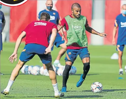  ?? FOTO: FCB ?? Rafinha quiere encontrar una solución personal que le permita disputar minutos con el equipo