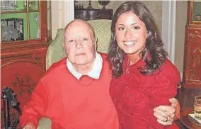  ?? FAMILY PHOTO ?? CNN reporter Chloe Melas with her grandfathe­r, Frank Murphy, whose story will be told in the Apple TV+ series “Masters of the Air.”