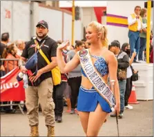  ?? COURTESY OF EMELIA ADAM ?? Baton twirler Emelia Adam from Hamburg qualified to compete in the 2023Nation­s Cup in England in August. Previously, she served as the USA Baton Twirling Ambassador to Peru this past October.