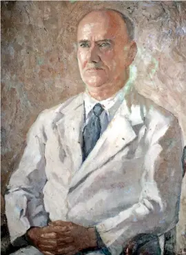  ??  ?? An oil portrait by J.D.A. Perera painted circa 1930s.