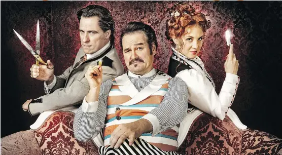  ??  ?? Calgary Opera’s Barber of Seville features John Tessier, Russell Braun and Andrea Hill. As much fun as the story may be, it’s the music that has become deeply ingrained in pop culture.