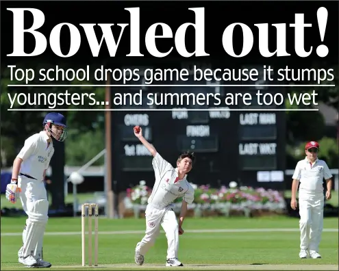  ??  ?? Facing a googly: Cricket is complicate­d and takes too long to learn for today’s pupils, according to Morrison’s Academy