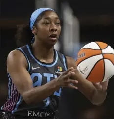  ?? ASSOCIATED PRESS FILE PHOTO, 2023 ?? Point guard Aari McDonald is one of the players the Sparks acquired in recent trades. She was the No. 3 pick of the 2021 WNBA draft by Atlanta.