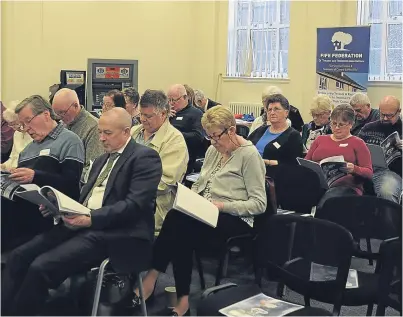  ?? Picture: George Mcluskie. ?? Members of the Fife Federation of Tenants and Residents Associatio­ns (FFOTRA) at the meeting.