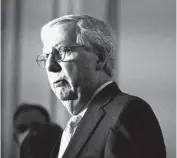  ??  ?? Despite a friendship with the new president, Senate Minority Leader Mitch McConnell accused Biden of“false advertisin­g” during his campaign.