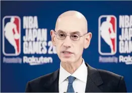  ?? JAE C. HONG/AP ?? NBA Commission­er Adam Silver on the pitfalls associated with the upcoming All-Star break amid the COVID-19 pandemic: “There’s nothing that’s risk-free.”