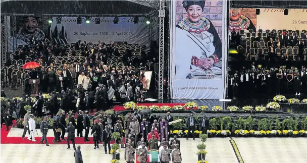  ?? /THUTO LANI MBELE ?? The funeral of Struggle stalwart Winnie Madikizela-Mandela, together with those of other ANC icons Billy Modise and Zola Skweyiya, cost the taxpayer R76m. The costs paid by government officials to the service provider, Crocia Events, cannot be justified.