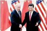  ?? ?? الرئيس الأمريكى أثناء لقائه نظيره الصينى على هامش قمة العشرين