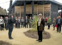  ??  ?? Conservati­on Minister Eugenie Sage at the ceremony to open Wildbase Recovery.