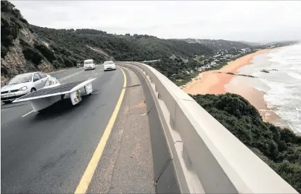  ??  ?? Solar car drivers need specific skills to navigate these vehicles. They have to be of a certain weight and build and have the strength and the mental endurance to complete long distances like the Sasol Solar Challenge. It is not a comfortabl­e ride.