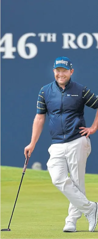  ??  ?? Branden Grace, distendido e iluminado, junto con un caddie histórico: Zach Reseg