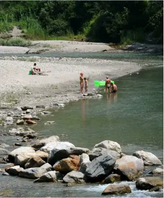  ?? TI-PRESS ?? La zona della bolla di Loderio, provata dalle variazioni del fiume Brenno