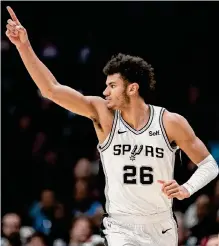 ?? Jacob Kupferman/getty Images ?? Dominick Barlow has appeared in 13 of the Spurs’ last 17 games while averaging 25.6 points per game for G League Austin.