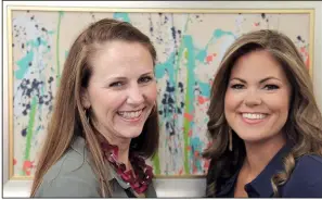  ?? Arkansas Democrat-Gazette/JOHN SYKES JR. ?? Artists Erin Dees (left) and Emily Cobb, co-chairmen of Easterseal­s Arkansas Art & Soul event Thursday have been volunteeri­ng their skills — and works of art — at the annual event for several years.